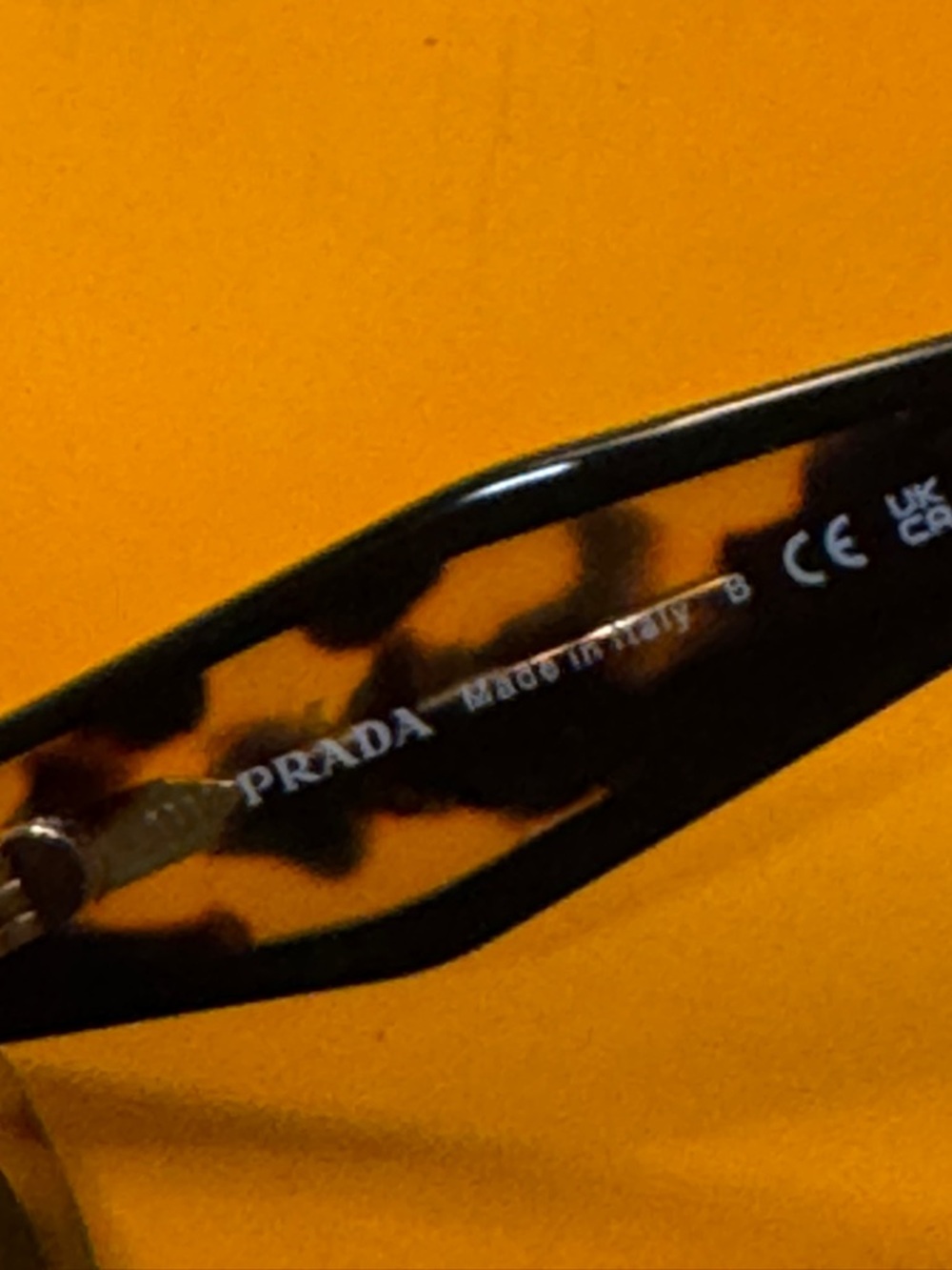Prada Sunglasses Tortoiseshell Oversized Square Sunglasses - Amber Lenses - Picture 8 of 13
